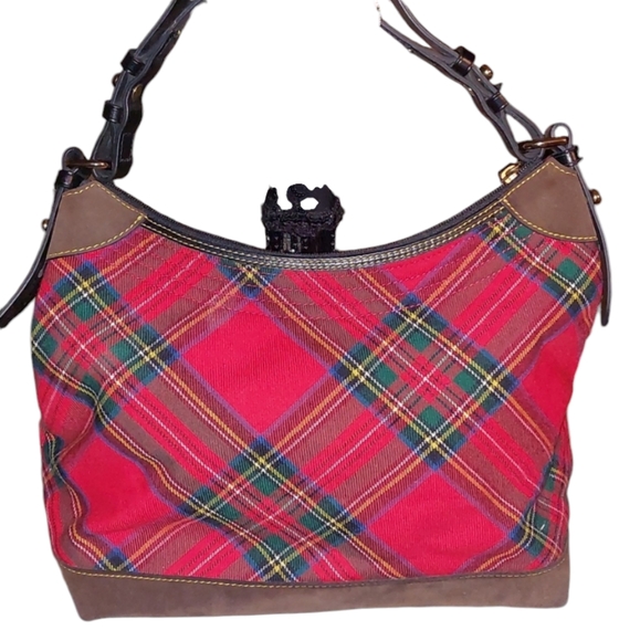 Dooney and Bourke Tartan Hobo Purse - Picture 9 of 15